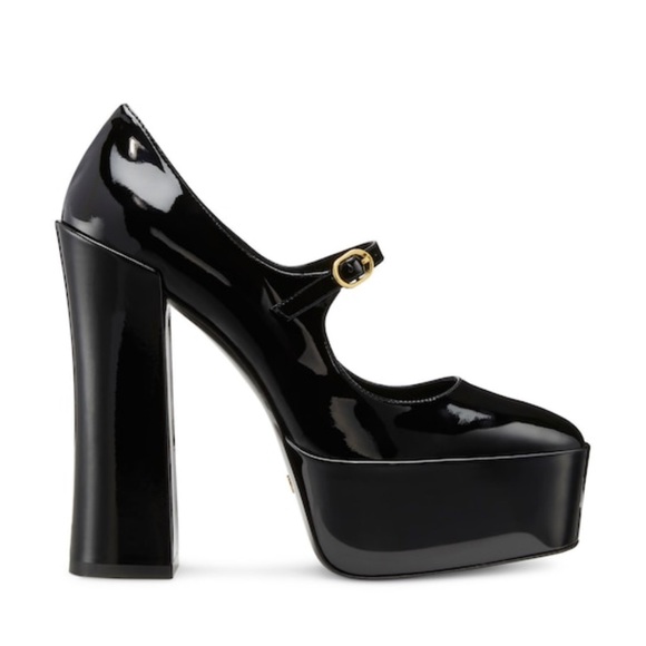 Stuart Weitzman black patent Sky High Mary Jane pump. Size 9. - Picture 5 of 13